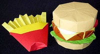 Origami Hamburger by Charles Esseltine on giladorigami.com
