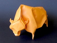 Origami Bison by Jozsef Zsebe on giladorigami.com