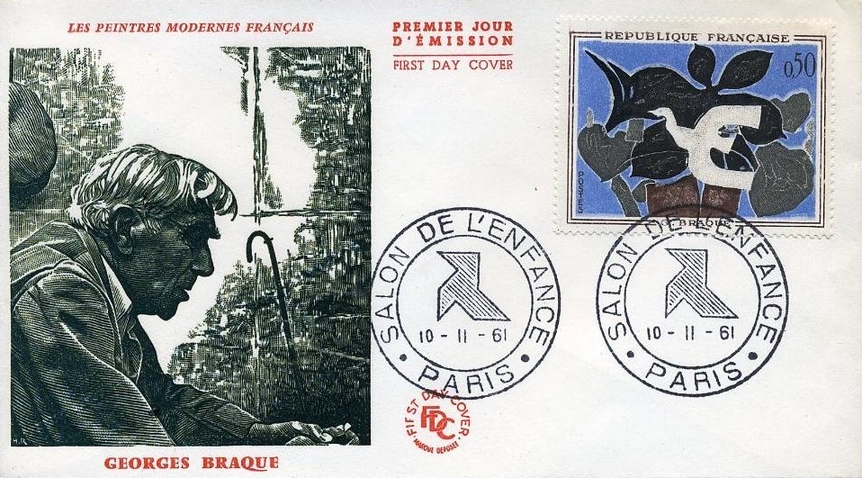 France 1961 Salon De L'enfance - pajarita postmark (Postmark)
