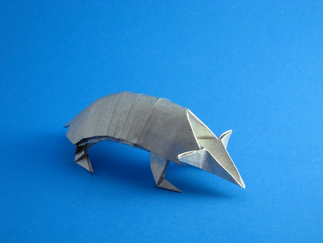 Origami Armadillo by Fuchimoto Muneji folded by Gilad Aharoni
