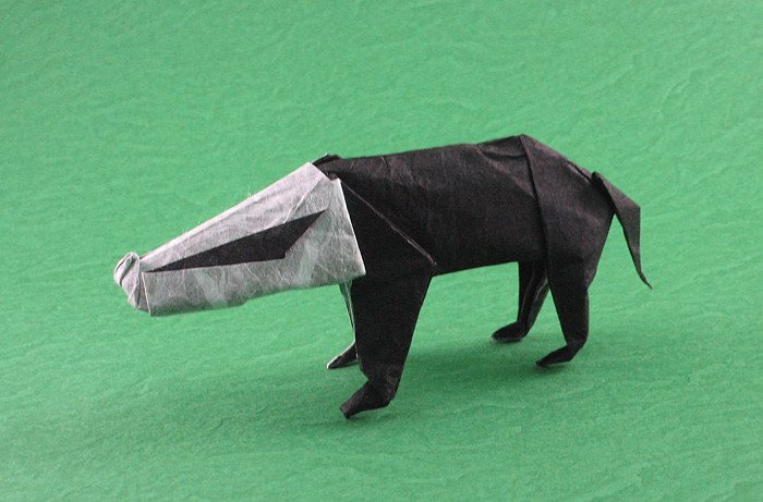 Origami Badger by Robin Glynn folded by Gilad Aharoni