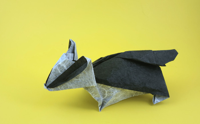 Origami European badger by Sebastien Limet (Sebl) folded by Gilad Aharoni