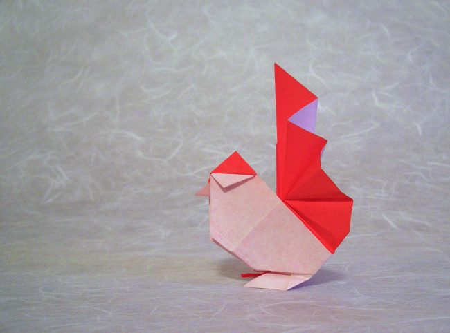 Origami Bantam by Kunihiko Kasahara folded by Gilad Aharoni