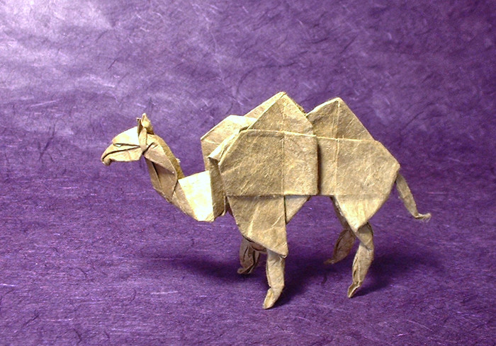 Origami Camel by John Montroll folded by Gilad Aharoni