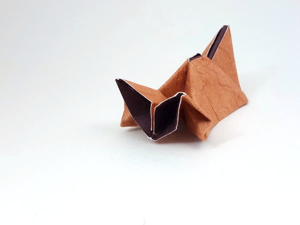 Origami Cat by Kunihiko Kasahara folded by Gilad Aharoni