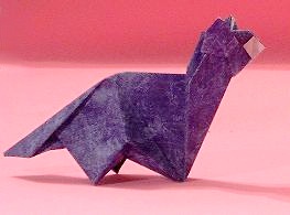 Origami Cat by Kunihiko Kasahara folded by Gilad Aharoni