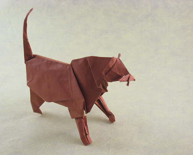 Origami Cat by Fumiaki Kawahata folded by Gilad Aharoni