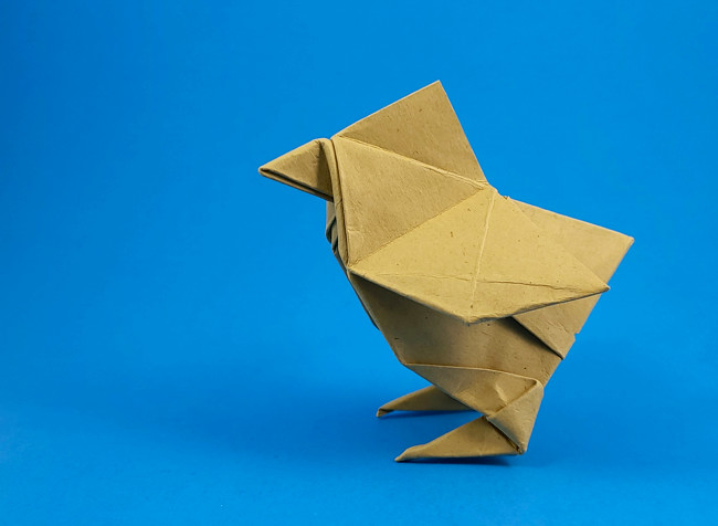 Origami Chick by Jun Maekawa folded by Gilad Aharoni