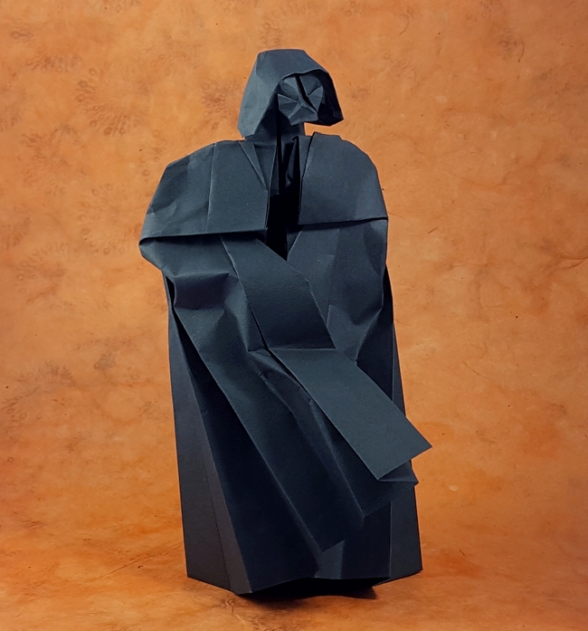 Origami Darth Vader by Angel Morollon Guallar. Folded by Gilad Aharoni on giladorigami.com