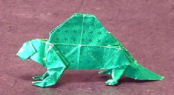 Origami Dimetrodon by Robert J. Lang folded by Gilad Aharoni