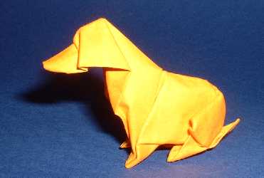 Origami Dog by Akira Yoshizawa folded by Gilad Aharoni