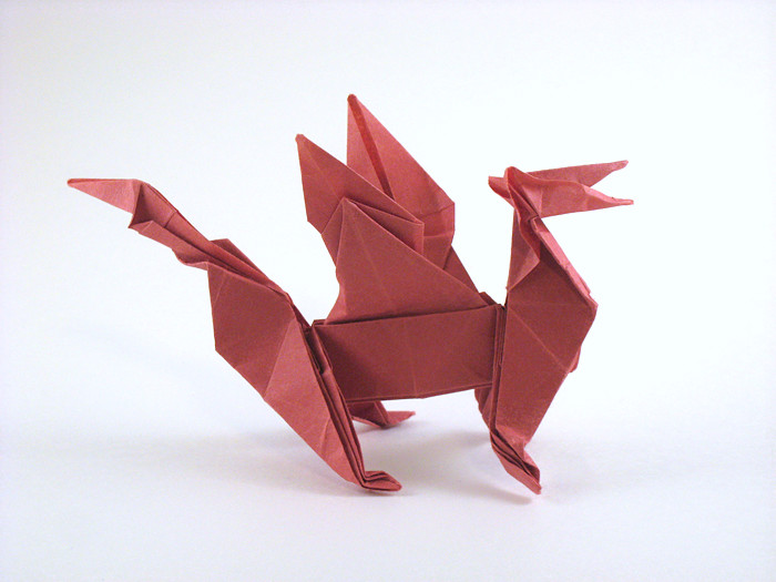 Origami Dragon - flapping by Stephen Weiss folded by Gilad Aharoni
