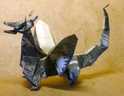 Origami Dragon - Western by John Montroll folded by Gilad Aharoni