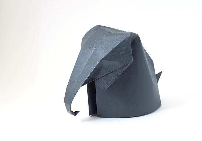 Origami Elephant by Kunihiko Kasahara folded by Gilad Aharoni