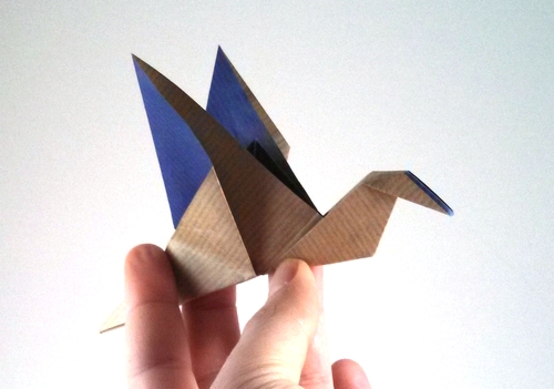 Origami Flapping bird 1 by Paul Jackson folded by Gilad Aharoni