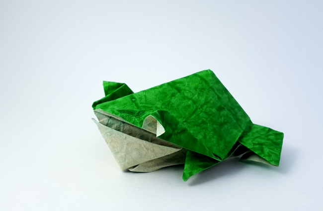 Origami Frog by Imai Kota folded by Gilad Aharoni