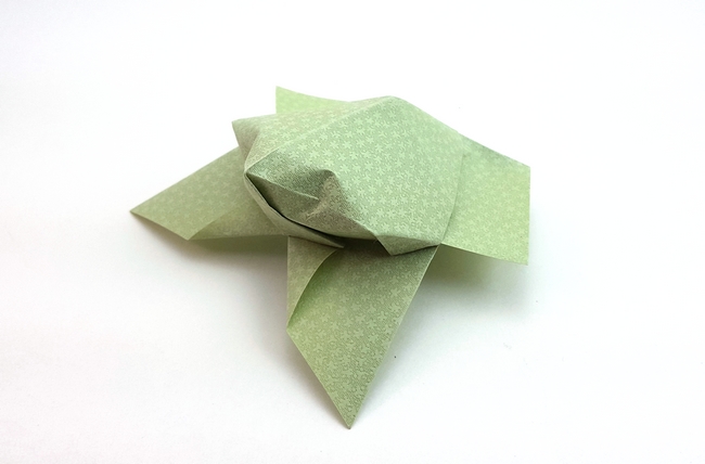 Origami Frog by Nick Robinson folded by Gilad Aharoni