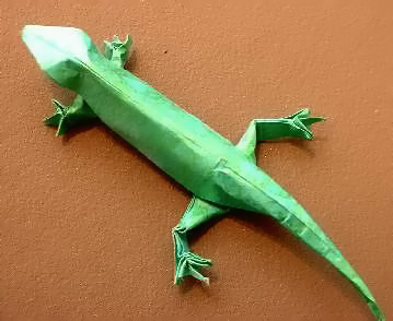 Origami Gecko by Jodi Fukumoto folded by Gilad Aharoni