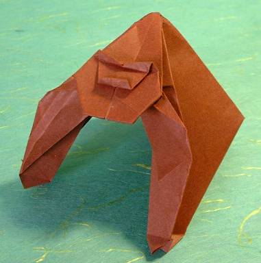 Origami Gorilla by Kunihiko Kasahara folded by Gilad Aharoni