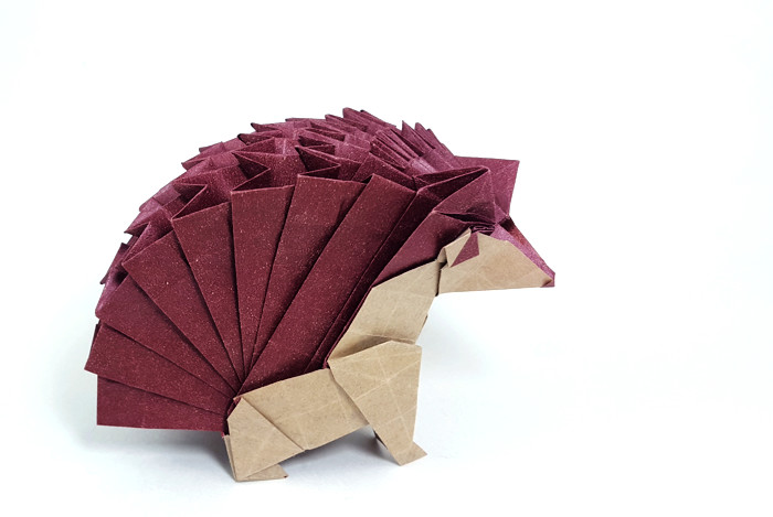 Origami Hedgehog by Imai Yudai folded by Gilad Aharoni