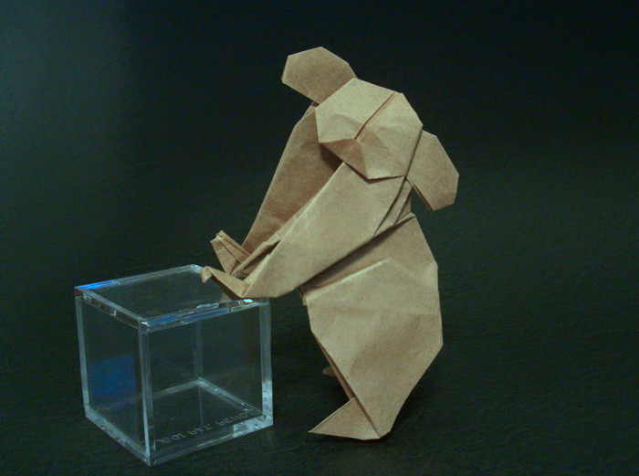 Origami Koala by Kunihiko Kasahara folded by Gilad Aharoni