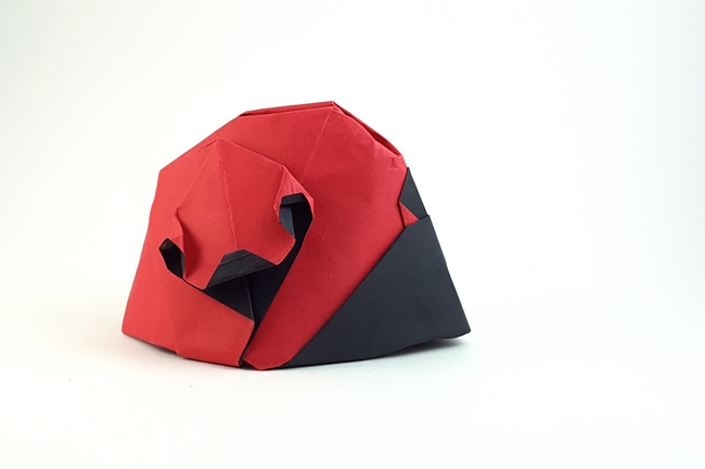 Origami Ladybug by Jozsef Zsebe folded by Gilad Aharoni