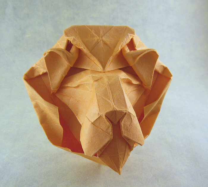 Origami Lion's head by Roman Diaz folded by Gilad Aharoni