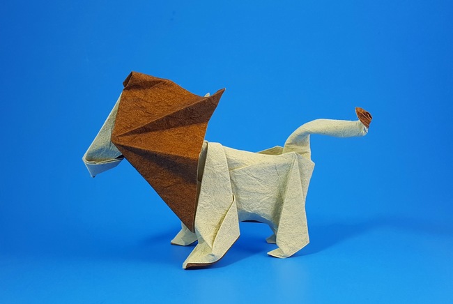 Origami Lion by Rob Snyder folded by Gilad Aharoni