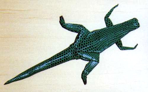 Origami Lizard by Max Hulme folded by Gilad Aharoni