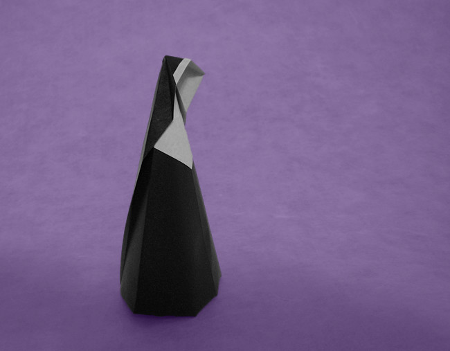 Origami Nun by Kunihiko Kasahara folded by Gilad Aharoni