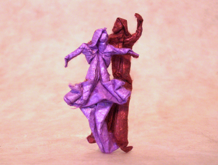 Origami Nureyev and Fonteyn by Neal Elias folded by Gilad Aharoni