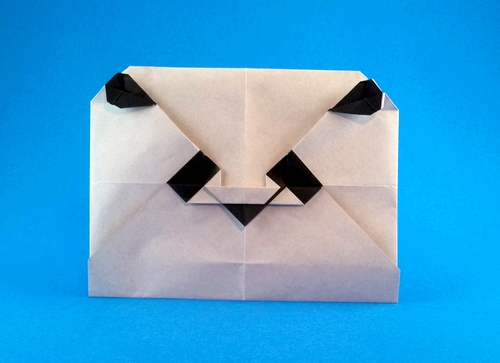 Origami Panda envelope by Ryo Aoki folded by Gilad Aharoni