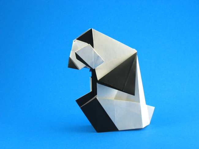 Origami Panda by Watanabe Dai folded by Gilad Aharoni