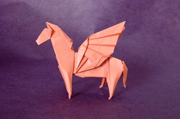 Origami Pegasus by John Montroll folded by Gilad Aharoni