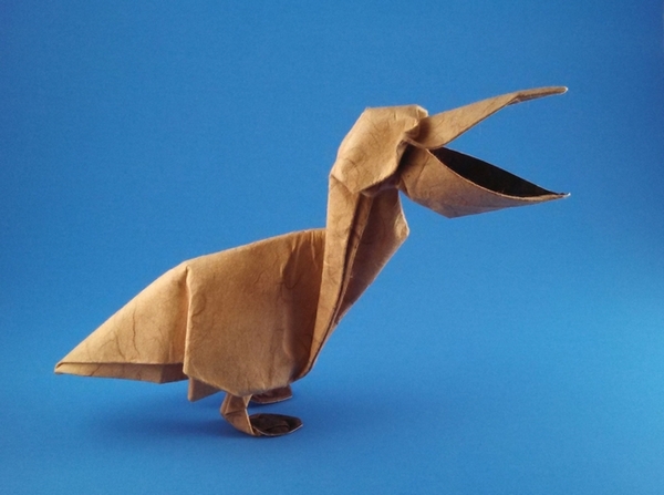 Origami Pelican by John Montroll folded by Gilad Aharoni