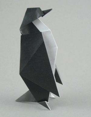 Origami Penguin by Stephen Weiss folded by Gilad Aharoni