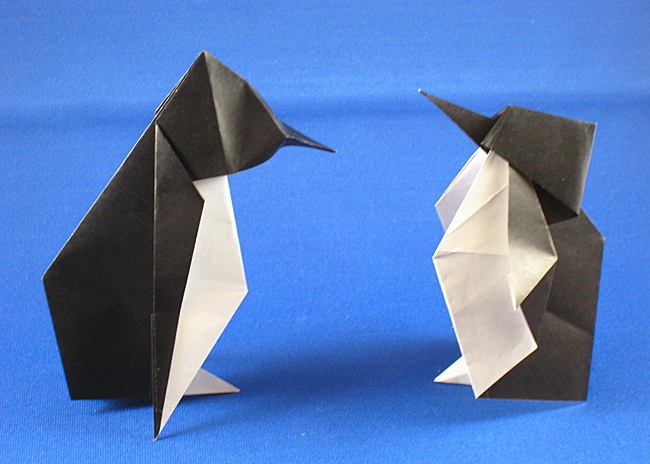 Origami Penguin by Kunihiko Kasahara folded by Gilad Aharoni