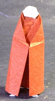 Origami Buddhist priest by Kunihiko Kasahara folded by Gilad Aharoni