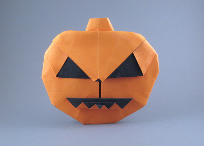 Origami Jack-o'-lantern by Anita F. Barbour folded by Gilad Aharoni