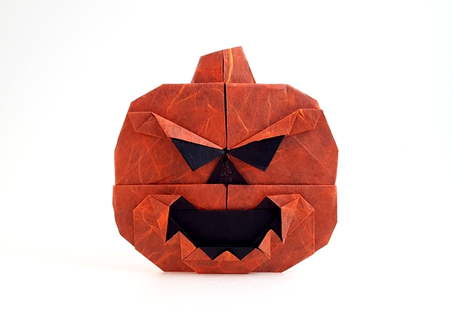 Origami Jack-o'-lantern by Swapnil Das folded by Gilad Aharoni