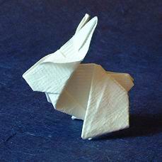 Origami Rabbit by Kunihiko Kasahara folded by Gilad Aharoni