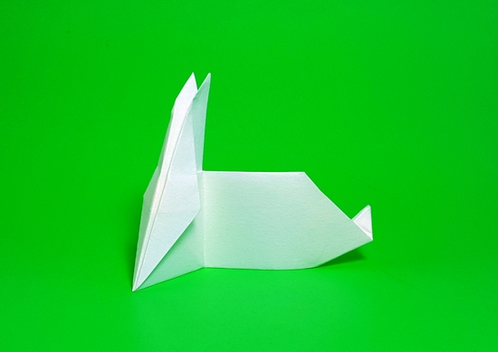 Origami Rabbit - baby by Traditional folded by Gilad Aharoni