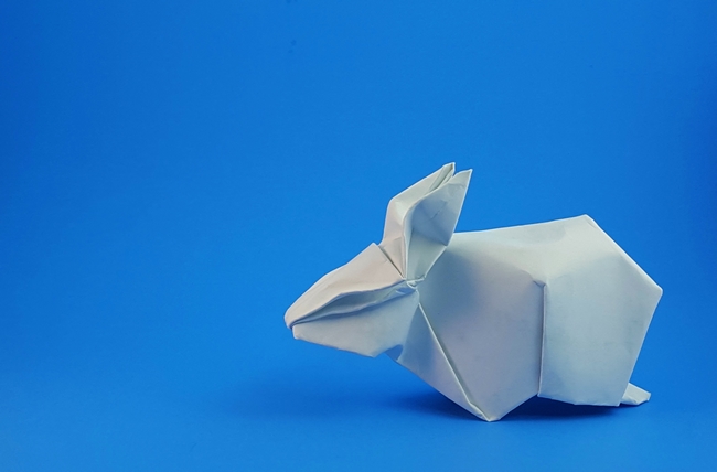 Origami Rabbit by Akira Yoshizawa folded by Gilad Aharoni