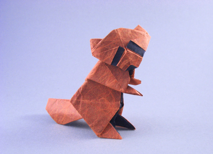 Origami Raccoon by Miyajima Noboru folded by Gilad Aharoni