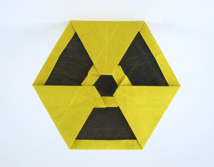 Origami Radioactive symbol by Morisue Kei folded by Gilad Aharoni