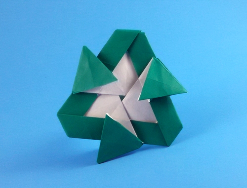 Origami Please Recycle IV by Sy Chen folded by Gilad Aharoni