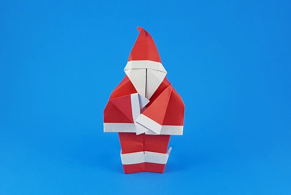 Origami Santa Claus 2 by Francesco Miglionico folded by Gilad Aharoni