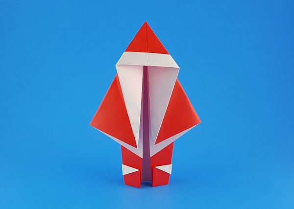 Origami Santa Claus 1 by Francesco Miglionico folded by Gilad Aharoni