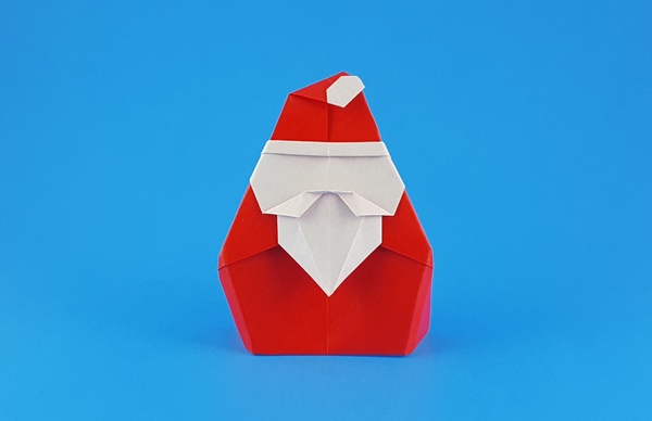 Origami Santa Claus by Francesco Miglionico folded by Gilad Aharoni