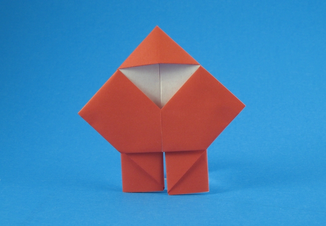 Origami Santa Claus by Asahi Isamu folded by Gilad Aharoni